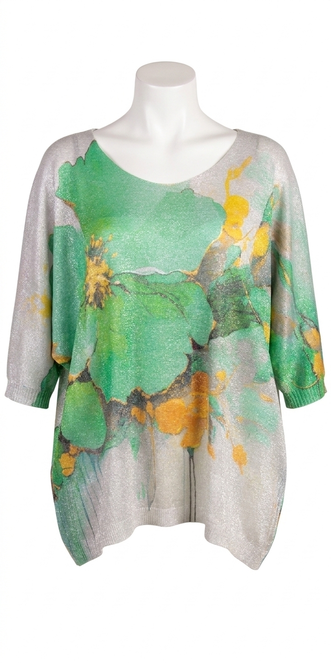 NEW GIGI MODA papavero knit top in green